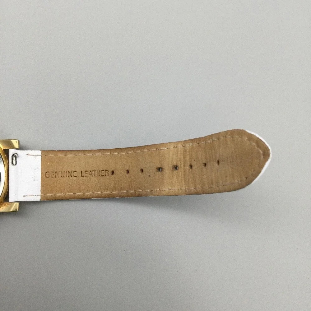 Lucky Brand Womens Watch 40mm White Leather Peace Love Hope 161235 New Battery